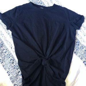 black t-shirt